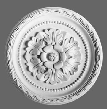 Casa Padrino Stuck Rosette 28 x 28 cm Deckenstuck Deckenrosette Stuckrosette Wandrosette Barock Jugendstil