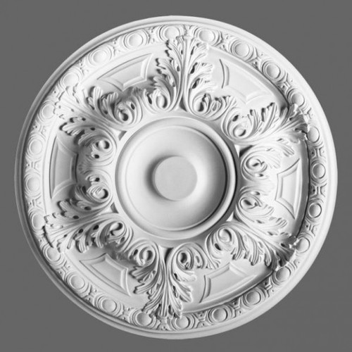 Casa Padrino Stuck Rosette 49 x 49 cm Deckenstuck Deckenrosette Stuckrosette Wandrosette Barock Jugendstil