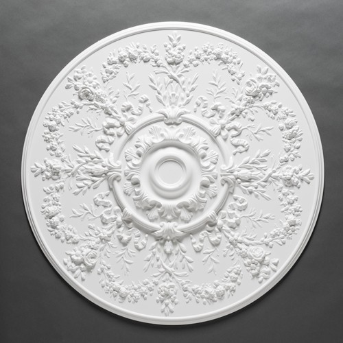 Casa Padrino Stuck Rosette 95.2 x 95.2 cm Deckenstuck Deckenrosette Stuckrosette Wandrosette Barock Jugendstil