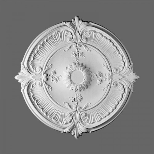 Casa Padrino Stuck Rosette 70 x 70 cm Deckenstuck Deckenrosette Stuckrosette Wandrosette Barock Jugendstil