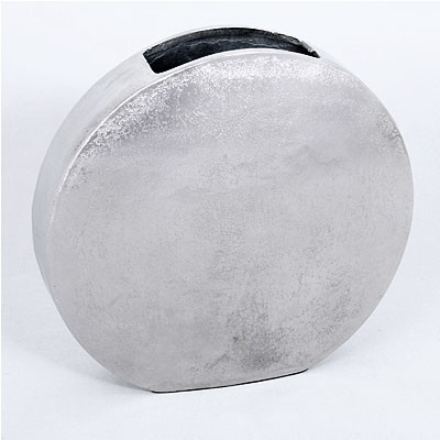 Casa Padrino Designer Aluminium Blumenvase 29 x 7 x H 30 cm - Vintage Look