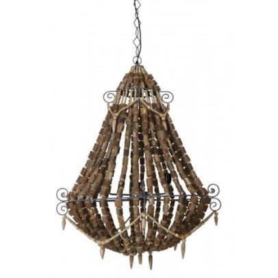 Casa Padrino H�ngeleuchte Deckenleuchte Braun Durchmesser 81 x H 102 cm - M�bel L�ster Leuchter Deckenleuchte Deckenlampe