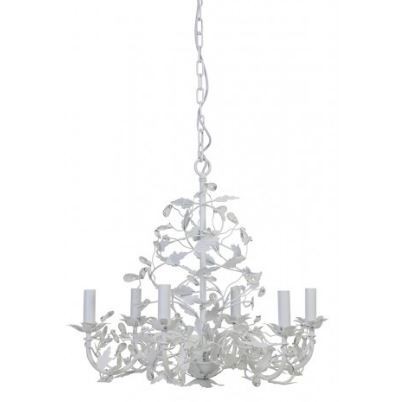 Casa Padrino Barock Decken Kronleuchter Wei� Durchmesser 65 x H 60 cm Antik Stil - M�bel L�ster Leuchter Deckenleuchte H�ngelampe