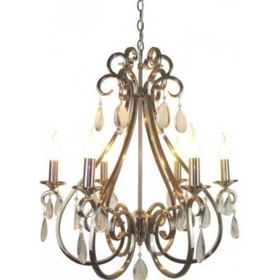 Casa Padrino Barock Decken Kristall Kronleuchter Silber Durchmesser 63 x H 70 cm Antik Stil - M�bel L�ster Leuchter Deckenleuchte H�ngelampe