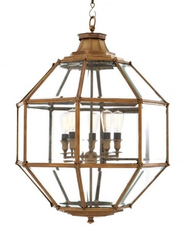 Casa Padrino Luxus Laterne - Luxus Messing H�ngeleuchte Durchmesser 80 x H 98 cm