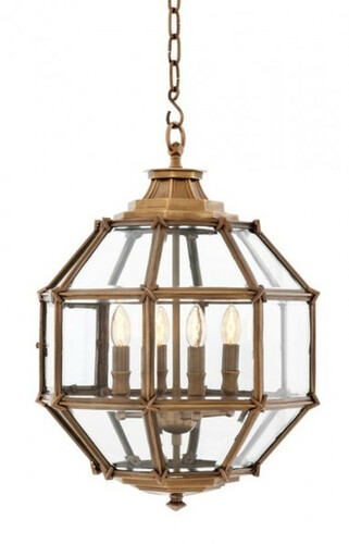 Casa Padrino Luxus Laterne - Luxus Messing H�ngeleuchte Durchmesser 43 x H 63 cm