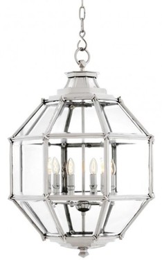 Casa Padrino Luxus Laterne - Luxus Nickel H�ngeleuchte Durchmesser 60 x H 85 cm