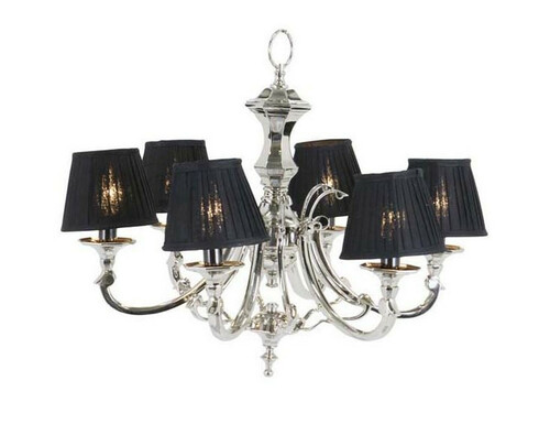 Casa Padrino Luxus Kronleuchter - Luxus H�ngeleuchte Nickel Durchmesser 58 x H 53 cm