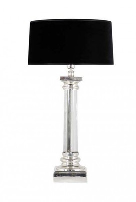 Casa Padrino Luxus Tischleuchte Nickel Durchmesser 16,5 x 40 x H 73 cm - Luxus Hotel Leuchte 