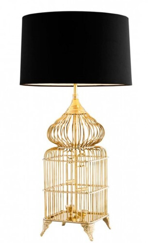 Casa Padrino Luxus Tischleuchte Messing - Luxus Hotel Leuchte 