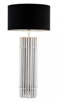 Casa Padrino Luxus Tischleuchte Nickel - Luxus Hotel Restaurant Leuchte 