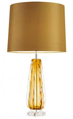 Casa Padrino Luxus Tischleuchte Gelb - Luxus Hotel Leuchte