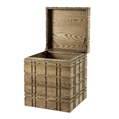 Casa Padrino Luxus Schrank Truhe Holz Eiche - Art Deco Barock Jugendstil Truhenschrank