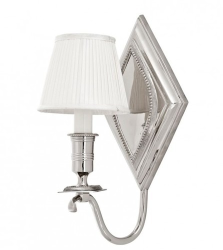 Casa Padrino Luxus Wandleuchte Nickel Durchmesser 19 x 19 x H 37 cm - Luxury Collection