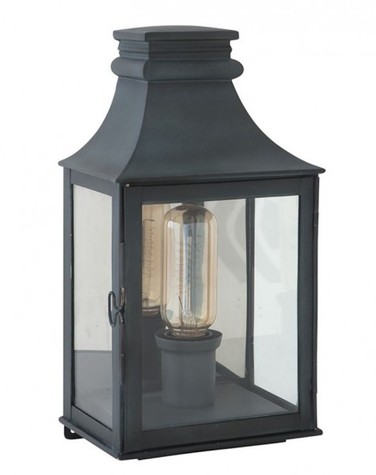 Casa Padrino Luxus Wandleuchte Zink Durchmesser 17 x 13 x H 33 cm - Luxury Collection