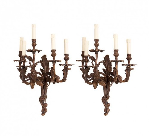 Casa Padrino Luxus Messing Wandleuchten Set - Luxus Qualit�t