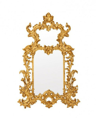 Casa Padrino Luxus Designer Wandspiegel Gold Blatt 124 x H 190 cm - Edel & Prunkvoll