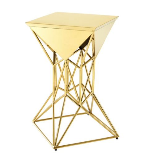 Casa Padrino Luxus Art Deco Designer Beistelltisch Gold 36 x 36 x H. 60 cm - Luxus Designer Tisch