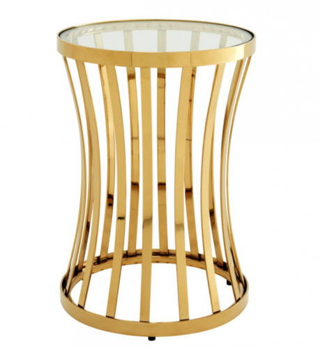 Casa Padrino Luxus Art Deco Designer Beistelltisch Gold 40 x H. 59 cm - Luxus Qualit�t