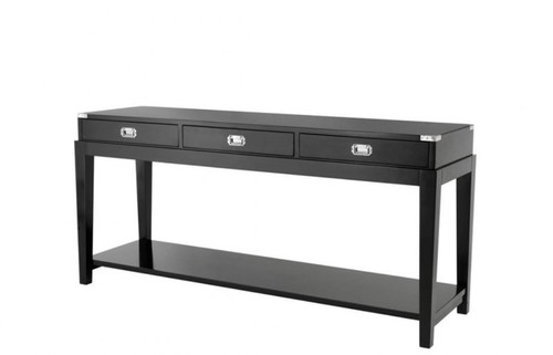 Casa Padrino Luxus Art Deco Birkenholz Konsole 162,5 x 47,5 x H. 76 cm - Luxus Konsole