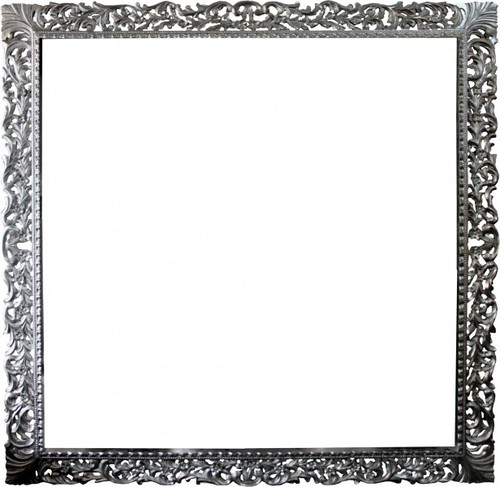 Casa Padrino Barock Holz Bilderrahmen 150 x 160 cm Silber - Gro�er Fernseher Bilder Rahmen - Jugendstil Antik Stil 