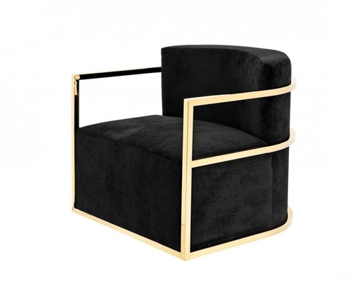 Casa Padrino Luxus Designer Art Deco Hotel Salon Sessel Gold - Luxus Qualit�t