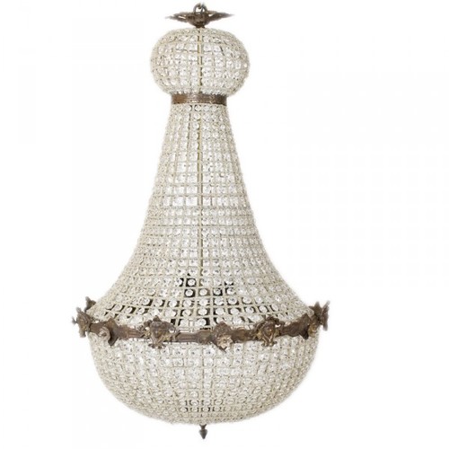 Casa Padrino Luxus Barock Decken H�ngeleuchte - Glas / Oxide