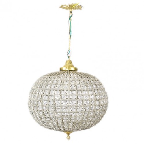 Casa Padrino Barock Decken H�ngeleuchte 35 x H 65 cm - Glas Leuchte / Gold