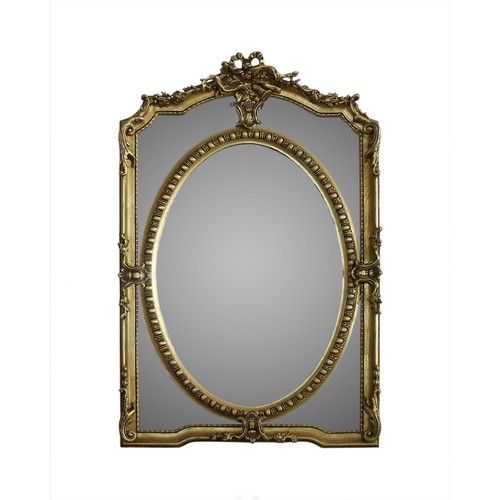 Casa Padrino Luxus Wandspiegel 80 x H. 125 cm - Barock Spiegel