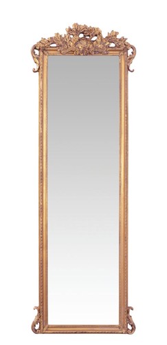 Casa Padrino Barock Wandspiegel Gold  B 67.3 x H 198.5 cm - Edel & Prunkvoll 