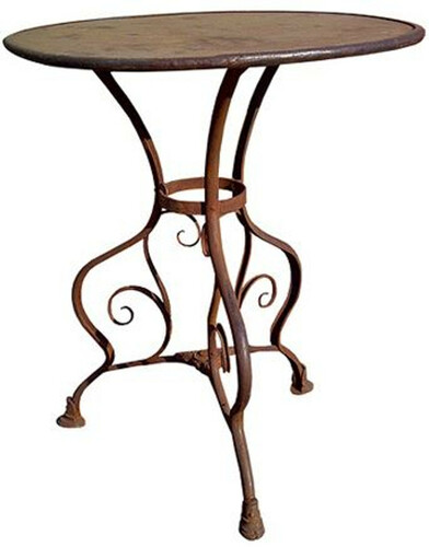 Casa Padrino Gartentisch Rost Durchmesser 60 x H. 70 cm - Gartenm�bel