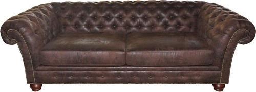 Casa Padrino Limited Edition Designer Chesterfield 3-er Sofa Braun B 226 cm - Club M�bel