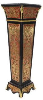 Prunkvolle gro�e Casa Padrino Barock S�ule Boulle mit Marmorplatte