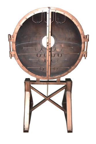 Casa Padrino Luxus Metall Getr�nke Bar Kupfer - Weinregal - Flaschenablage