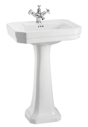 Casa Padrino Luxus Porzellan Waschbecken mit Sockel 56 x 47 x H. 90 cm - Hotel Restaurant M�bel