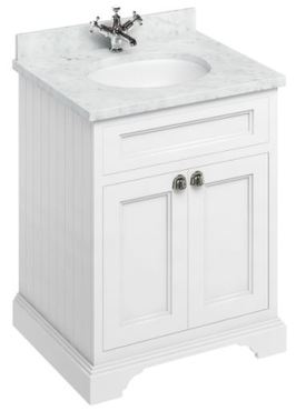 Casa Padrino Luxus Waschschrank / Waschtisch mit Marmorplatte und 2 T�ren 67 x 55 x H. 93 cm  