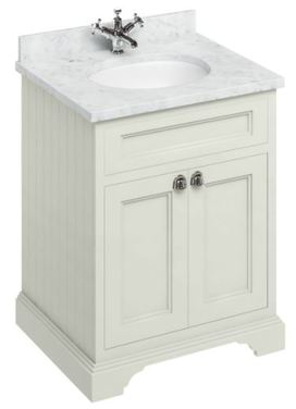 Casa Padrino Luxus Waschschrank / Waschtisch mit Marmorplatte und 2 T�ren 67 x 55 x H. 93 cm  