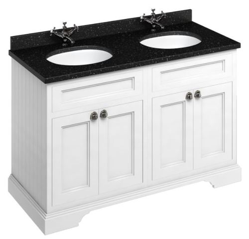 Casa Padrino Doppel Waschschrank / Waschtisch mit Granitplatte und 4 T�ren - Hotel M�bel 