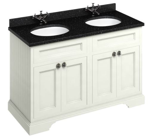 Casa Padrino Doppel Waschschrank / Waschtisch mit Granitplatte und 4 T�ren - Hotel M�bel