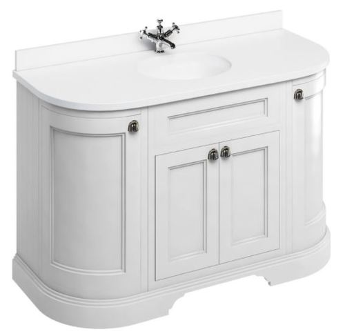 Casa Padrino Waschschrank / Waschtisch mit Marmorplatte und 4 T�ren 134 x 55 x H. 93 cm