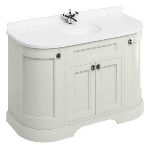 Casa Padrino Waschschrank / Waschtisch mit Marmorplatte und 4 T�ren 134 x 55 x H. 93 cm 