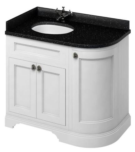 Casa Padrino Waschschrank / Waschtisch mit Granitplatte und 3 T�ren 98 x 55 x H. 93 cm 