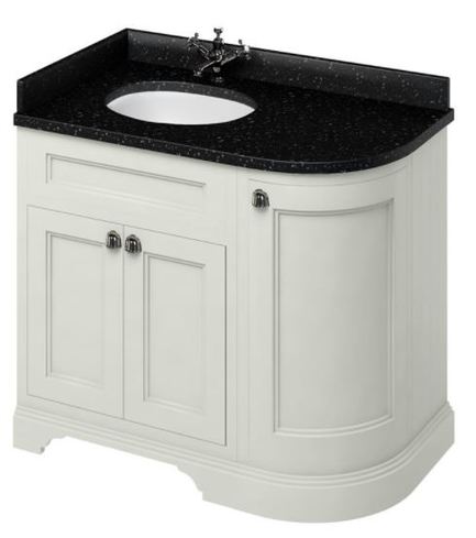 Casa Padrino Waschschrank / Waschtisch mit Granitplatte und 3 T�ren 98 x 55 x H. 93 cm 