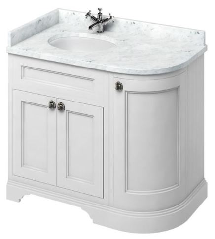 Casa Padrino Waschschrank / Waschtisch mit Marmorplatte und 3 T�ren - Antik Stil M�bel 