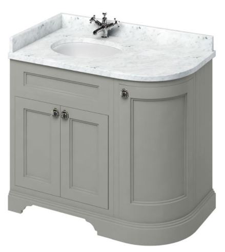 Casa Padrino Waschschrank / Waschtisch mit Marmorplatte und 3 T�ren - Antik Stil M�bel