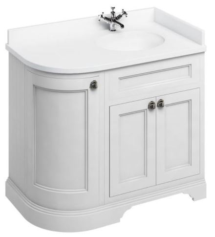 Casa Padrino Waschschrank mit Kunststeinplatte und 3 T�ren - Jugendstil Waschtisch