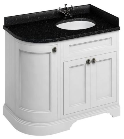 Casa Padrino Waschschrank mit Granitplatte und 3 T�ren 98 x 55 x H. 93 cm 