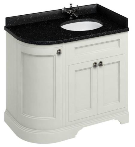 Casa Padrino Waschschrank mit Granitplatte und 3 T�ren 98 x 55 x H. 93 cm