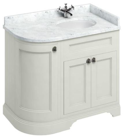 Casa Padrino Waschschrank mit Marmorplatte und 3 T�ren - Luxus Waschtisch 