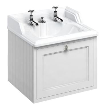 Casa Padrino Luxus H�nge-Waschschrank / Waschtisch mit Schublade 65 x 58 x H. 59 cm